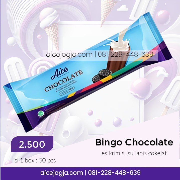 es krim aice bingo coklat, agen aice terdekat di jogja harga grosir, aicejogja.com