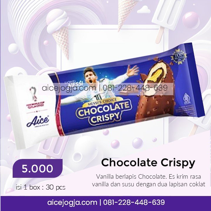 es krim aice choco chocolate crispy, agen aice terdekat di jogja harga grosir, aicejogja.com