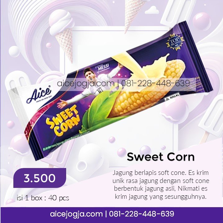 es krim aice jagung sweet corn, agen aice terdekat di jogja harga grosir, aicejogja.com