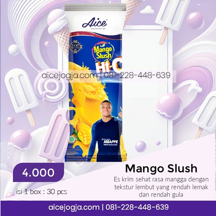 es krim aice mango slush mangga, agen aice terdekat di jogja harga grosir, aicejogja.com