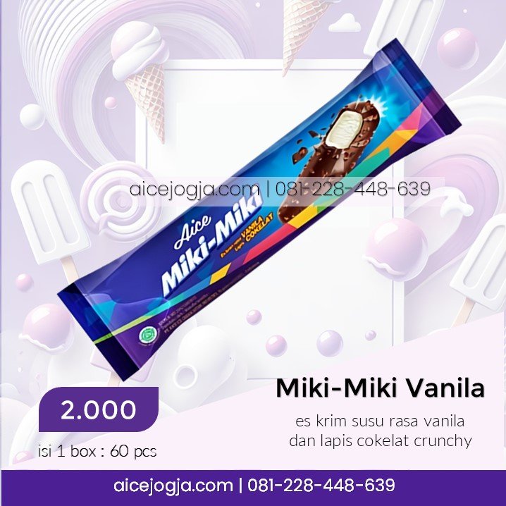 es krim aice miki-miki, agen aice terdekat di jogja harga grosir, aicejogja.com