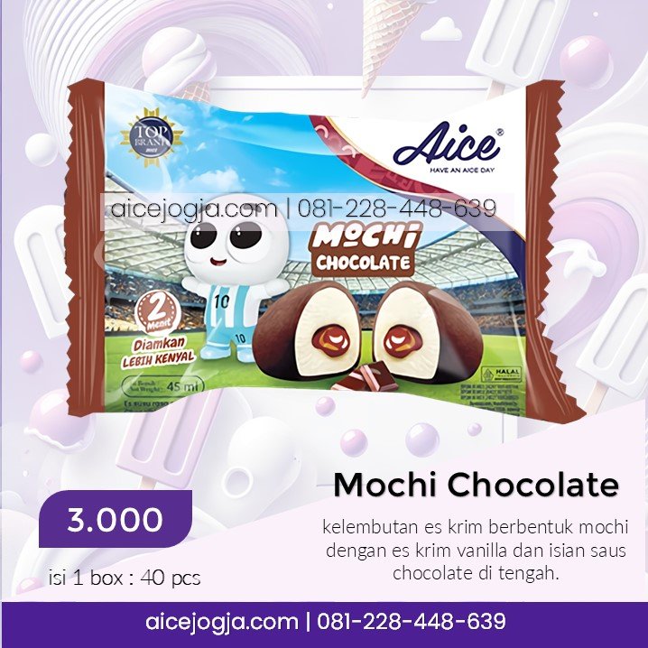 es krim aice mochi coklat, agen aice terdekat di jogja harga grosir, aicejogja.com